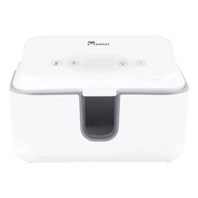 Momini WarmWipes Wet Wipes Warmer - White/Grey