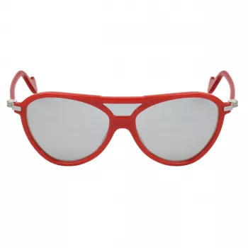 Moncler ML0054-67C Unisex Sunglasses - Black Frame, Smoke Grey Lens, 128mm Lens Width