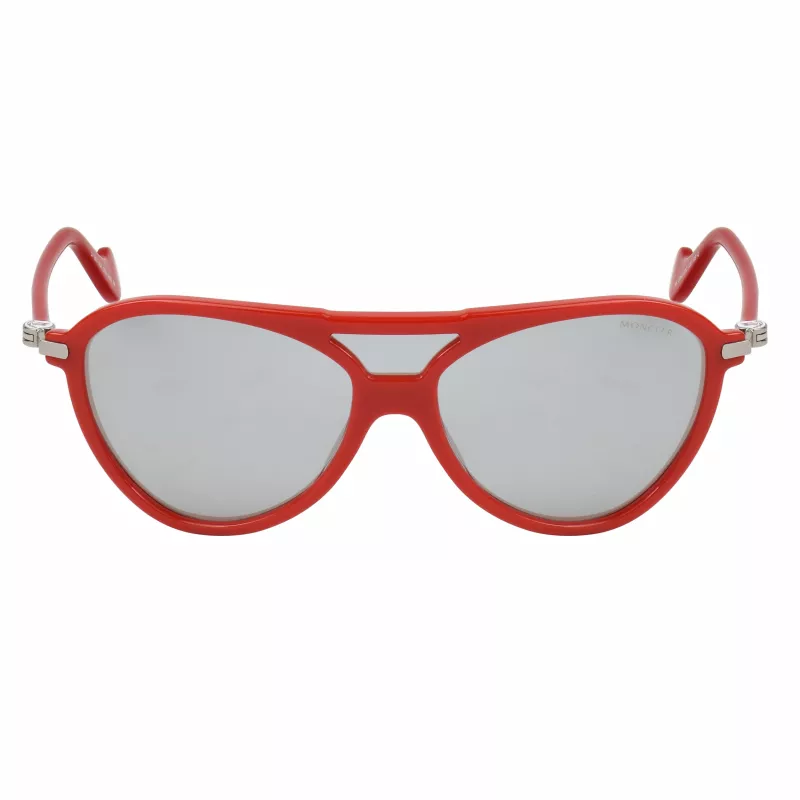 Moncler ML0054-67C Unisex Sunglasses - Black Frame, Smoke Grey Lens, 128mm Lens Width