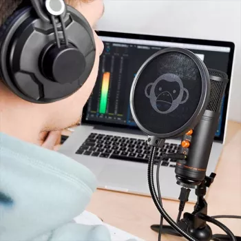 Monkey Banana MICO BK USB Condenser Microphone for Studio and Podcasting