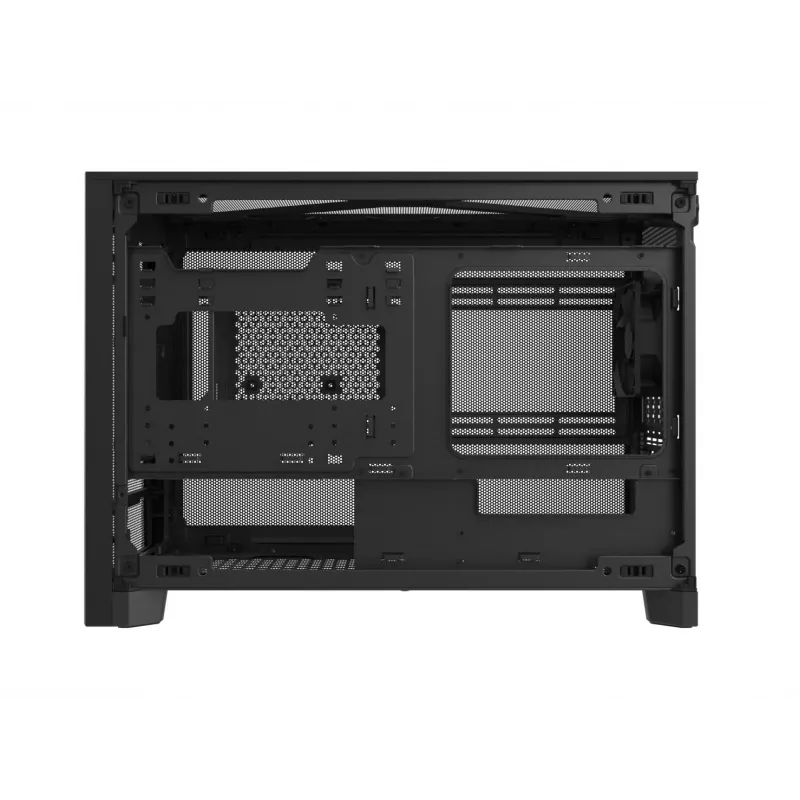 Montech TEN (B) Mini Tower PC Case, Tempered Glass, Black, Micro-ATX/Mini-ITX