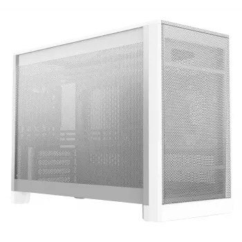 MONTECH TEN (W) Mini Tower PC Case White - Micro ATX / Mini-ITX, Tempered Glass, ARGB