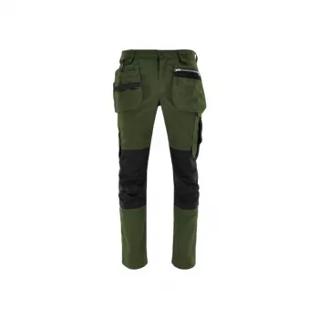 Monter Work Trousers L, 65% Polyester 35% Cotton, Grey/Black, 9 Pockets, Reinforced, EN ISO 13688:2013