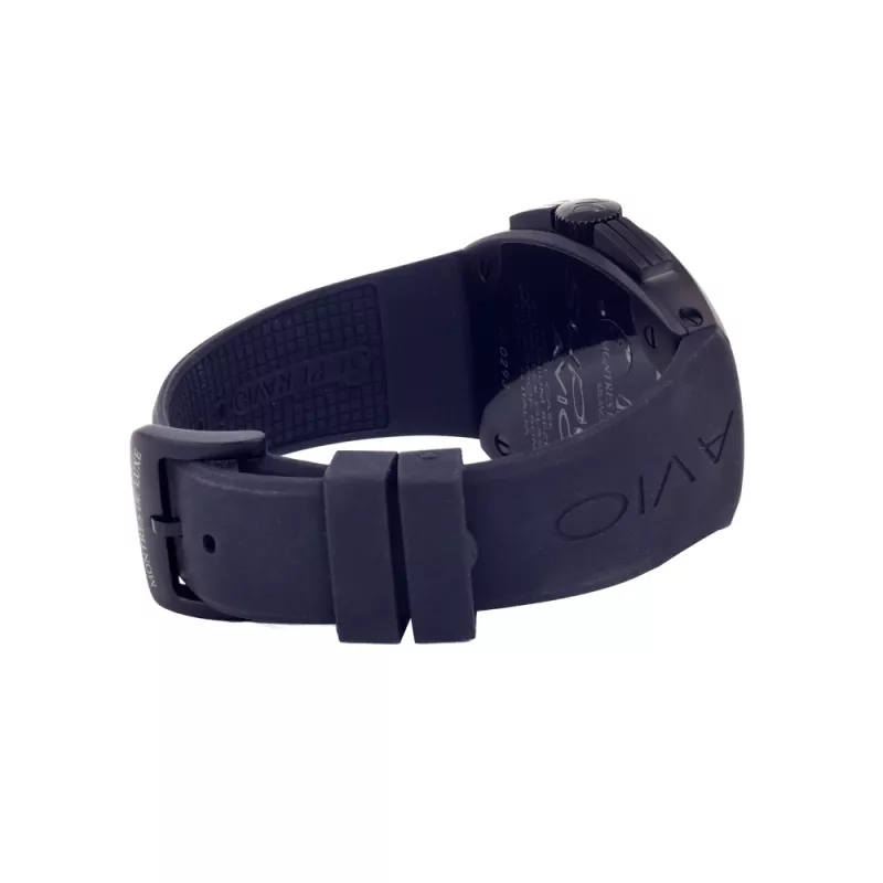 Montres de Luxe Men's Automatic Watch 09SA-BK-1002 48mm Black Dial Leather Strap