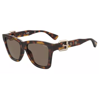 MOSCHINO Women's Cat Eye Sunglasses MOS131S086F47 Havana Brown 54mm