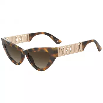MOSCHINO Women's Sunglasses MOS170-S-086 Havana Butterfly/Cat Eye 55mm