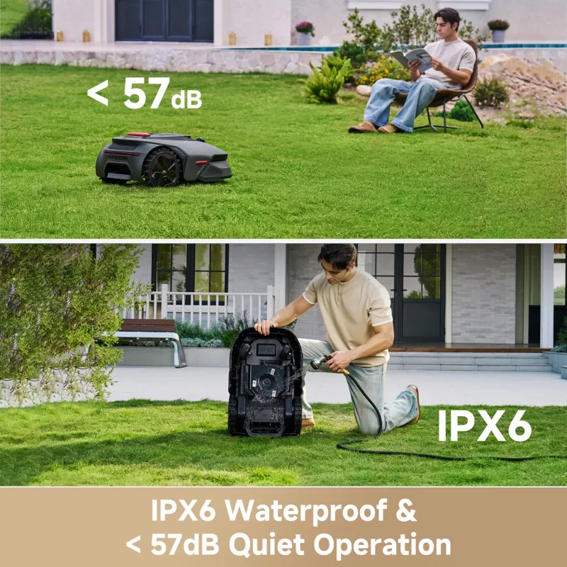 MOVA Lidax Ultra 800 Robotic Lawn Mower – 800 m², 18 cm Cutting Width, Bluetooth App Control, Boundary Wire Included