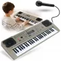 MQ 807 USB Electronic Educational Keyboard, 61 Keys, 16 Tones, 10 Rhythms, Grey
