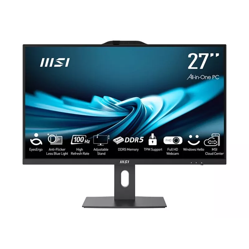 MSI All-in-One PRO AP272P 14M-496EU - 27 inch Full HD IPS, Intel Core i5-14400, 16GB RAM, 512GB SSD, Windows 11 Pro, Black