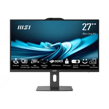 MSI All-in-One PRO AP272P 14M-496EU - 27 inch Full HD IPS, Intel Core i5-14400, 16GB RAM, 512GB SSD, Windows 11 Pro, Black