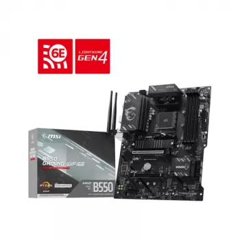MSI B550 GAMING WIFI6E Motherboard - AMD B550, Socket AM4, ATX, DDR4, Wi-Fi 6E, 2.5G LAN, PCIe 4.0