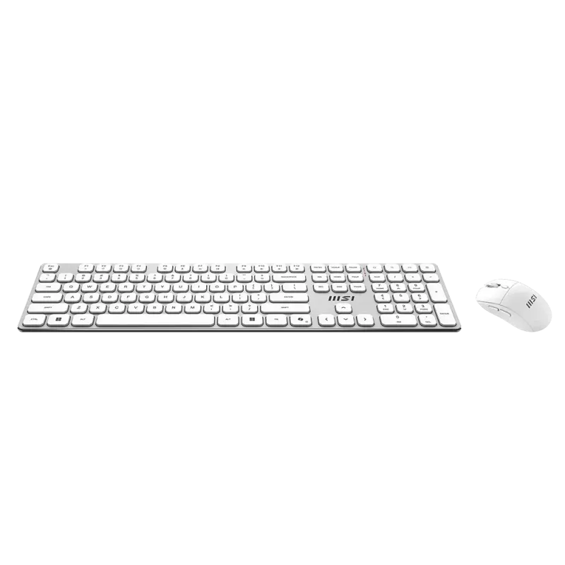 MSI Forge K210 Wireless Combo White US - Keyboard and Mouse Set