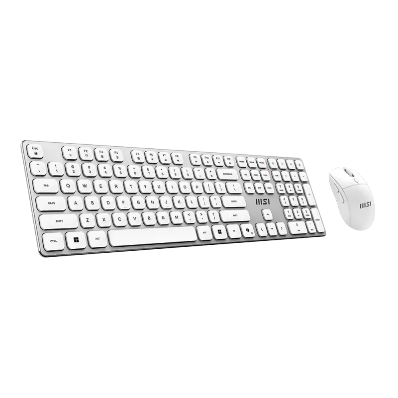 MSI Forge K210 Wireless Combo White US - Keyboard and Mouse Set