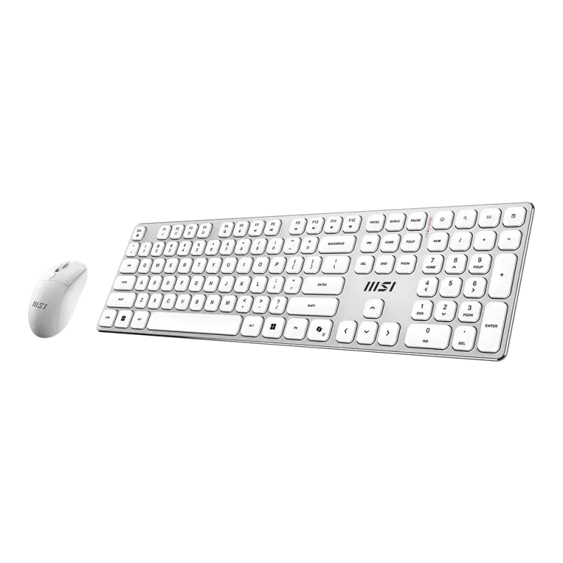 MSI Forge K210 Wireless Combo White US - Keyboard and Mouse Set