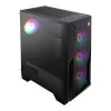 MSI MAG FORGE 130A Airflow ATX Mid-Tower Gaming Chassis - Black, Tempered Glass, 4x ARGB Fans