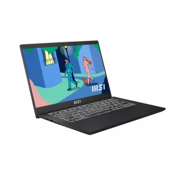 MSI Modern 14 FHD Laptop, AMD Ryzen 7 7730U, 16GB RAM, 512GB SSD, AZERTY Keyboard, Black