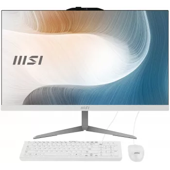 MSI Modern AM242 1M-2024XFR All-in-One PC, 23.8 inch Full HD IPS, Intel Core 5 120U, 8GB DDR5, 512GB SSD, FreeDOS, Black & Silver