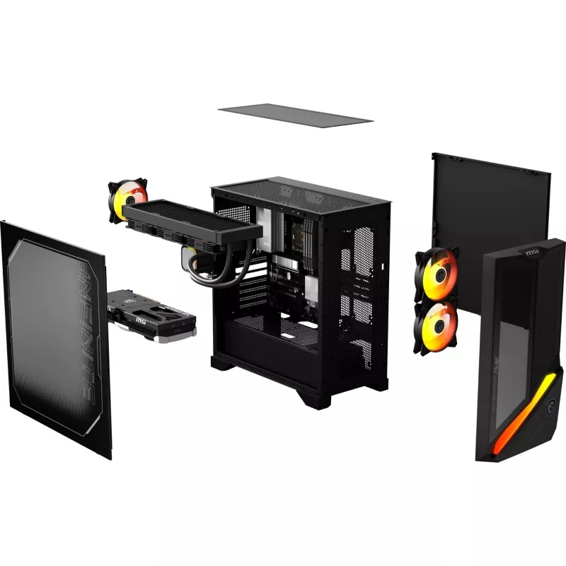 MSI MPG Infinite Z3 X3D Gaming Desktop PC, AMD Ryzen 7 7800X3D, 32GB DDR5, 1TB NVMe SSD, NVIDIA GeForce RTX 4070 Ti, Windows 11 Home, Black