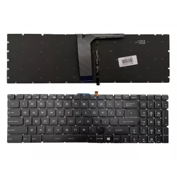 MSI MS-16JB Laptop Replacement Keyboard - US English QWERTY, Backlit, Black