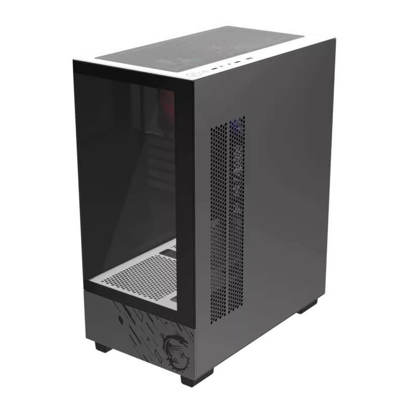 MSI PAG PANO M110A Micro-ATX Gaming Chassis – Black, Tempered Glass, 4x ARGB Fans