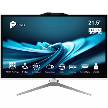 MSI Pro AP222T 14MA-606XEU all-in-one PC, Intel Core i3-14100, 21.5 inch Full HD, 8GB DDR4, 512GB SSD, No OS