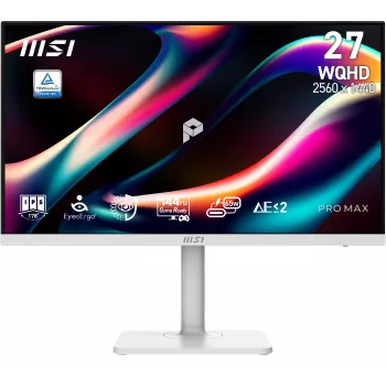 MSI PRO MAX 271QPHW E14 27-inch WQHD IPS 144Hz Flat Monitor White