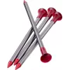 MSR Carbon-Core Stake Aluminium, Carbon Fiber Red, Silver 4 pc(s)