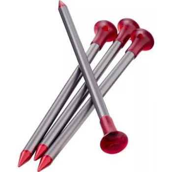 MSR Carbon-Core Stake Aluminium, Carbon Fiber Red, Silver 4 pc(s)