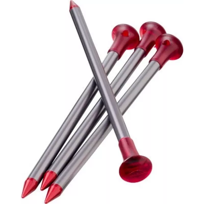 MSR Carbon-Core Stake Aluminium, Carbon Fiber Red, Silver 4 pc(s)