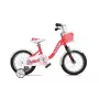 MTB Girls' Bicycle 14 inch – Lightweight Aluminum Kids' Bike with Coaster Brake, V-Brake, Training Wheels, Mudguards, Bell & Kickstand – Pink