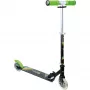MUUWMI AU 102 Aluminium Kick Scooter Neon 125 mm with LED Light-Up Wheels, Foldable, ABEC 5 Bearings, Max 50 kg, Neon Green/Black
