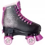 MUUWMI Disco Roller Skates EU 31-34, Purple/Black, 4-Size Adjustable
