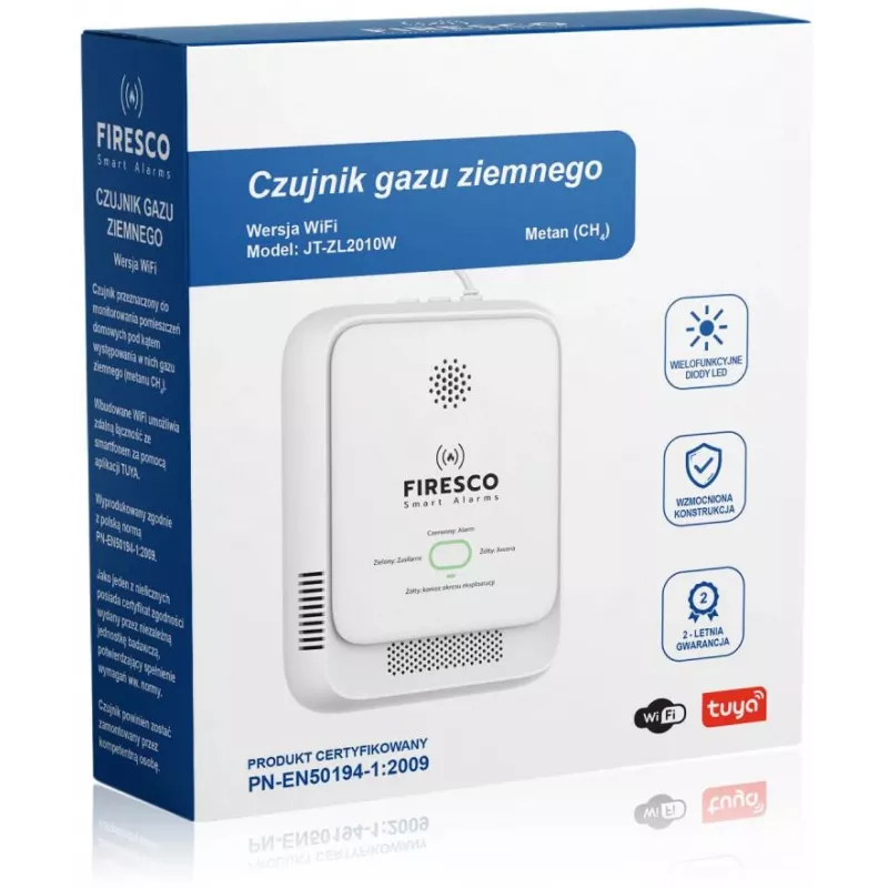 Natural Gas Sensor Firesco JT-ZL2010W WiFi Tuya Smart Life