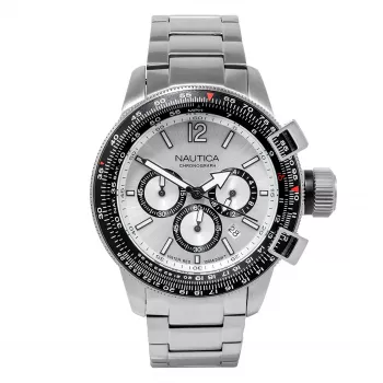Nautica Men's Watch NAPBFCF04 46mm Blue Silicone Chronograph