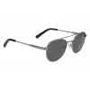 Nautica N4641SP-030 Men's Rectangular Sunglasses, Matte Black Frame, Grey Lenses, 53mm