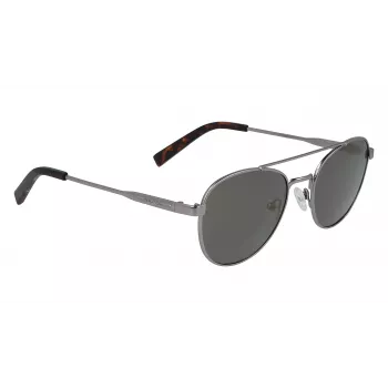 Nautica N4641SP-030 Men's Rectangular Sunglasses, Matte Black Frame, Grey Lenses, 53mm