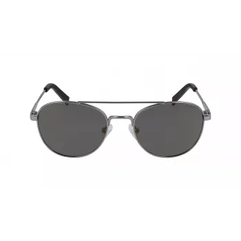 Nautica N4641SP-030 Men's Rectangular Sunglasses, Matte Black Frame, Grey Lenses, 53mm