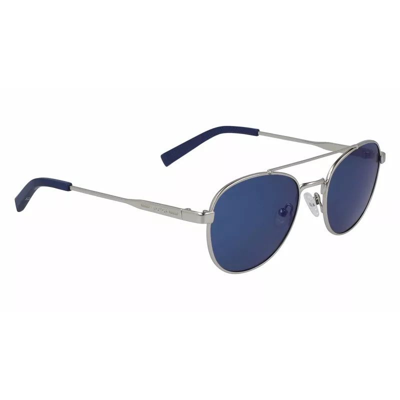 Nautica N4641SP-040 Men's Rectangular Polarized Sunglasses - Matte Black Frame, Grey Lens