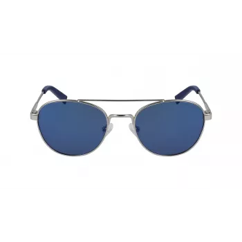 Nautica N4641SP-040 Men's Rectangular Polarized Sunglasses - Matte Black Frame, Grey Lens