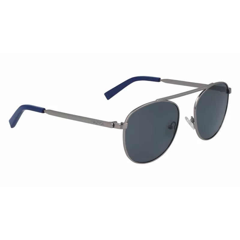 NAUTICA N4642SP-030 Men's Polarized Rectangular Sunglasses Matte Black 54mm
