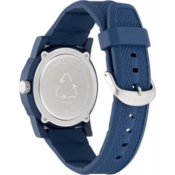 Nautica NAPATS301 Men's Quartz Analog Watch 42.5mm Blue Dial Silicone Strap