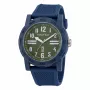 Nautica NAPATS305 Men's Quartz Analog Watch Blue Dial Silicone Strap 42.5mm