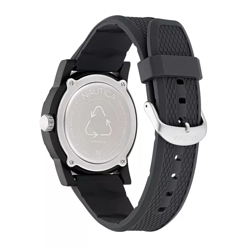 Nautica Pacific Beach Men's Quartz Analog Watch NAPATS303 Blue Silicone 42.5mm
