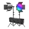NEEWER 2×660 PRO II RGB LED Video Light Kit with 2×200cm Light Stand