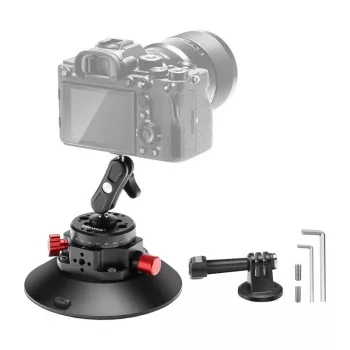 NEEWER CA013 Suction Cup Mount with 1/4 Inch Screw for Sports Cameras (DJI Action, GoPro, Insta360)
