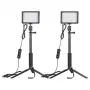 NEEWER ZC-10S Two Lamps LED Video Light Kit with Filters and Tripods