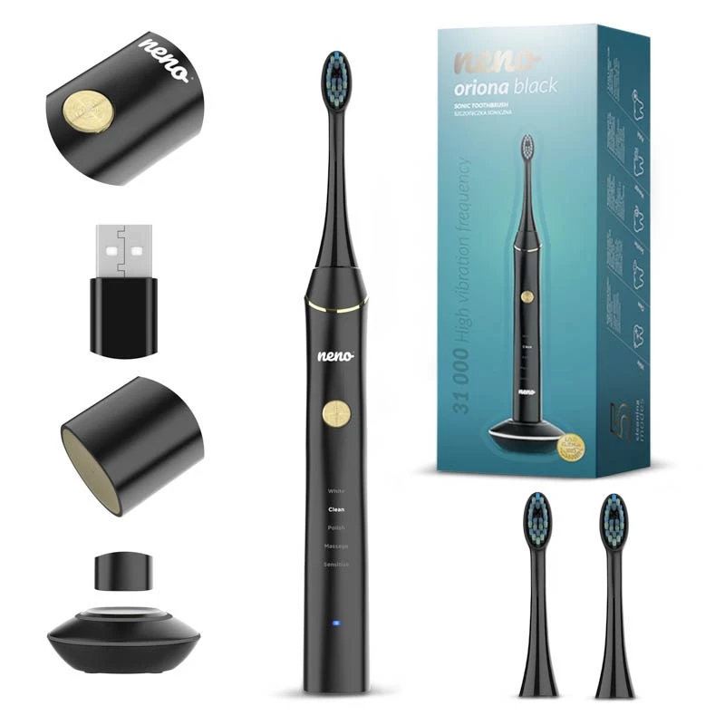 Neno Oriona Black Sonic Toothbrush for Adults