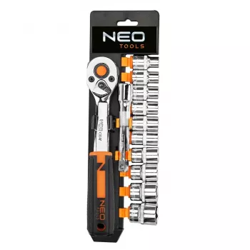 NEO Tools 10-020 219-Piece Chrome Vanadium Socket Set with 1/4 inch, 3/8 inch, 1/2 inch Drives, Ratchets, Bits, Wrenches, Allen Keys