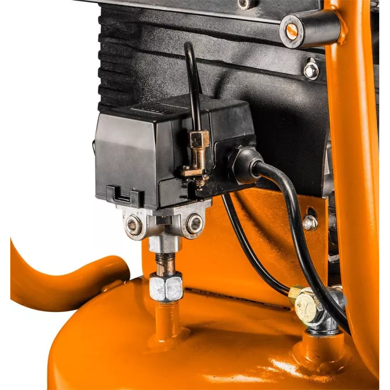 NEO TOOLS 12K010 Vertical Oil-Lubricated Air Compressor, 40 L Tank, 230 V, 1.5 kW, 8 bar, 206 L/min Suction, Wheels and Handle