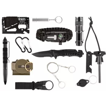 NEO TOOLS 14-in-1 Survival Kit in Pouch
